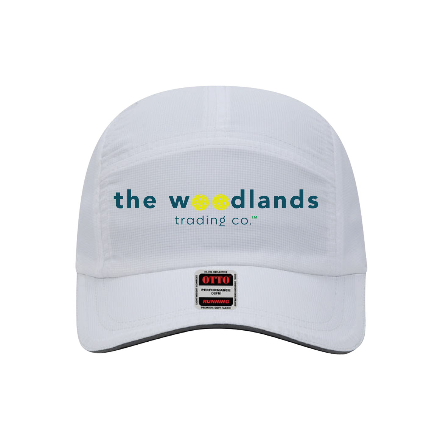 Pickleball | The Woodlands Performance Reflective Sport Cap | Blue Text